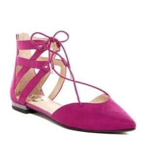 Suede Cuffed d'Orsay Flats